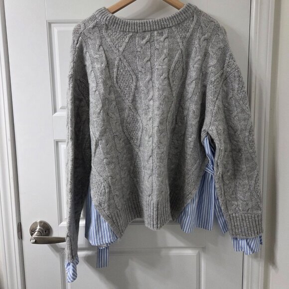 Anthropologie Cable Twofer Tie Sweater - Picture 3 of 9